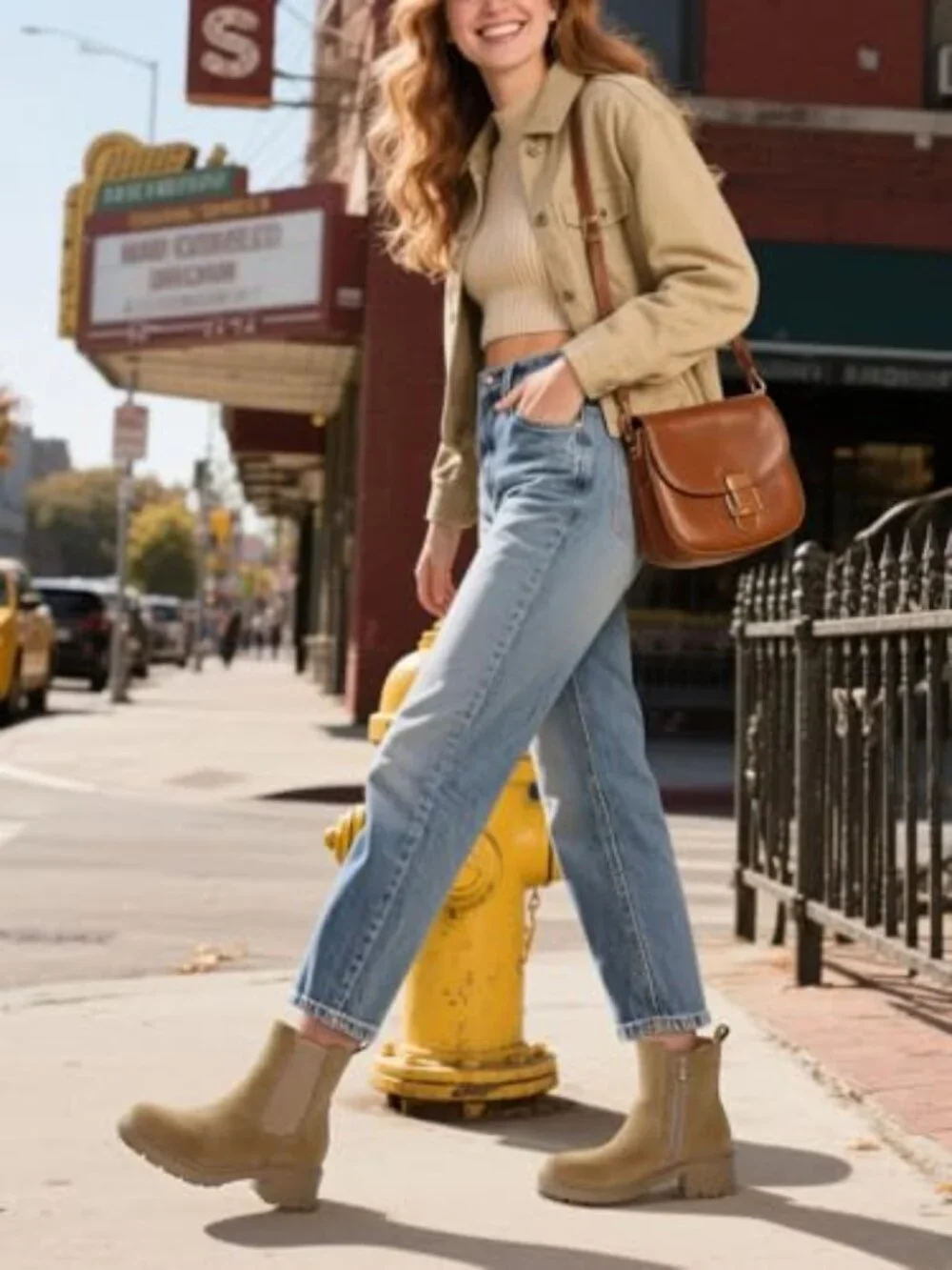 Women's Chelsea Ankle Boots: Slip on Chunky Heel Platform Booties with Side